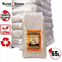 Zrębki Wędzarnicze Super Smoke ŚLIWA KL-08 (6-8mm) Medium 65 Litrów