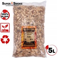 Zrębki Wędzarnicze Super Smoke ŚLIWA KL-10 (9-12mm) Large 5 Litrów