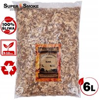 Zrębki Wędzarnicze Super Smoke ŚLIWA KL-10 (9-12mm) Large 6 Litrów