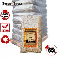 Zrębki Wędzarnicze Super Smoke ŚLIWA KL-10 (9-12mm) Large 65 Litrów