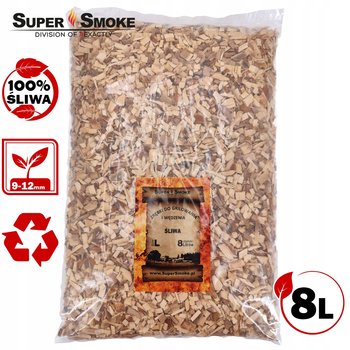 Zrębki Wędzarnicze Super Smoke ŚLIWA KL-10 (9-12mm) Large 8 Litrów - Super Smoke