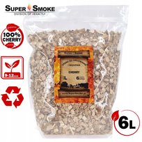 Zrębki Wędzarnicze SuperSmoke CHERRY KL-10 (9-12mm) Large 6 Litrów Doypack