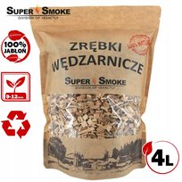 Zrębki Wędzarnicze SuperSmoke JABŁOŃ KL-10 (9-12mm) Large 4L Doypack Kraft