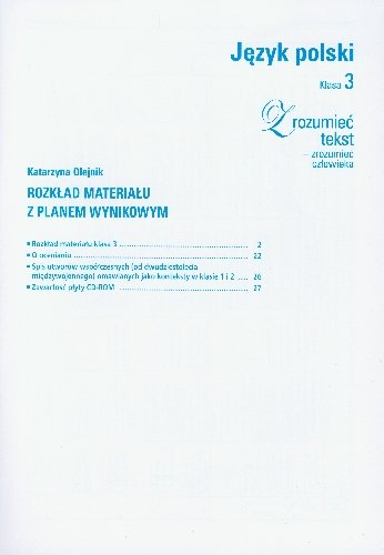 Zrozumieć tekst, zrozumieć człowieka. Klasa 3 | Sklep EMPIK.COM