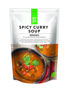 ZUPA PIKANTNE CURRY Z KREMEM KOKOSOWYM I GRZYBAMI SHIITAKE BIO 400 g - AUGA - auga