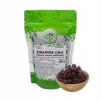 Żurawina cała suszona słodzona sokiem jabłkowym 250 g BEZ CUKRU AGNEX