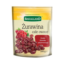 Żurawina Całe Owoce Bakalland Suszona 200 G Bakalland