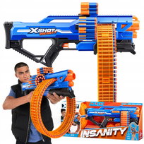 Zuru X-Shot Insanity Wyrzutnia Mad Mega Barrel Pistolet + 72 Naboje 8+