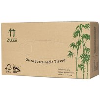 Zuzii, chusteczki bambusowe w kartonie 3 warstwowe, 100 szt.