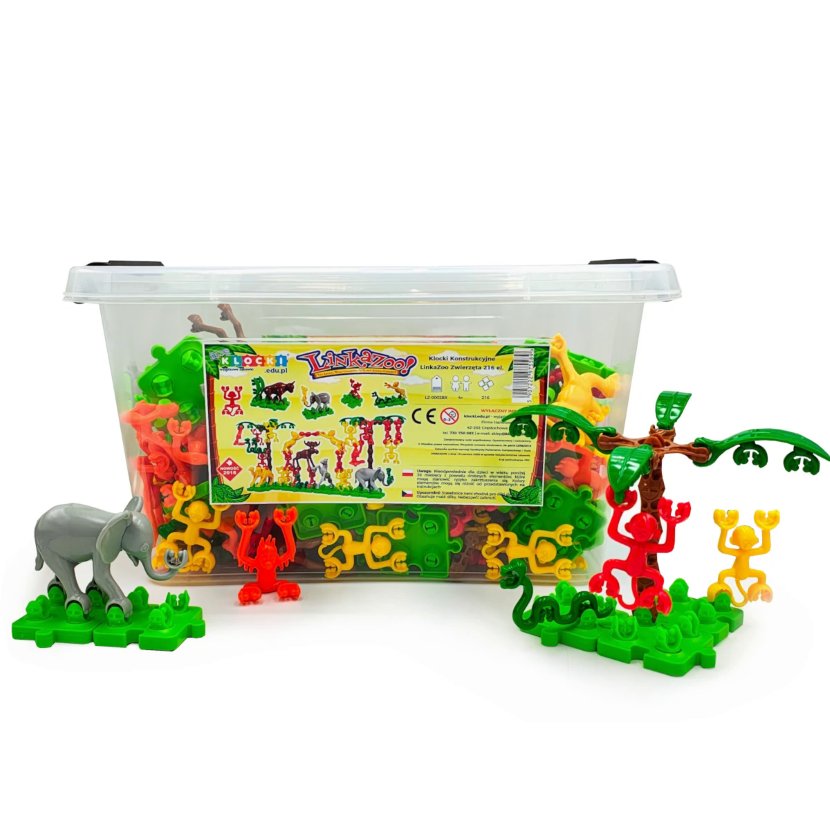 Zwierzątka LinkaZoo 216 el. - klocki edukacyjne