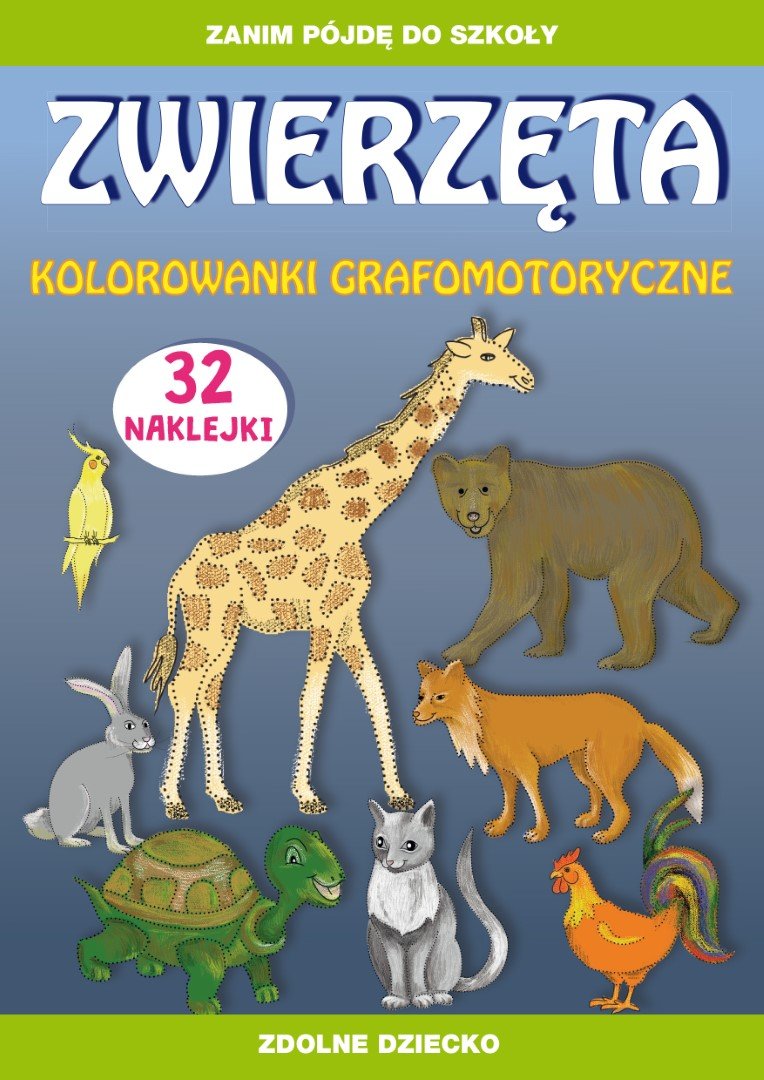 Zwierzęta. Kolorowanki grafomotoryczne - Guzowska Beata | Książka w Empik