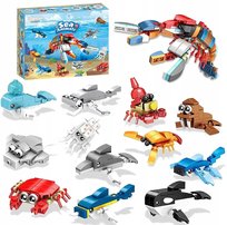 ZWIERZĘTA MORSKIE OCEANICZNE KLOCKI FIGURKKI LUDZIKI ZESTAW Sea Animals