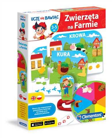 Zwierzęta na Farmie, zabawka edukacyjna, Clementoni