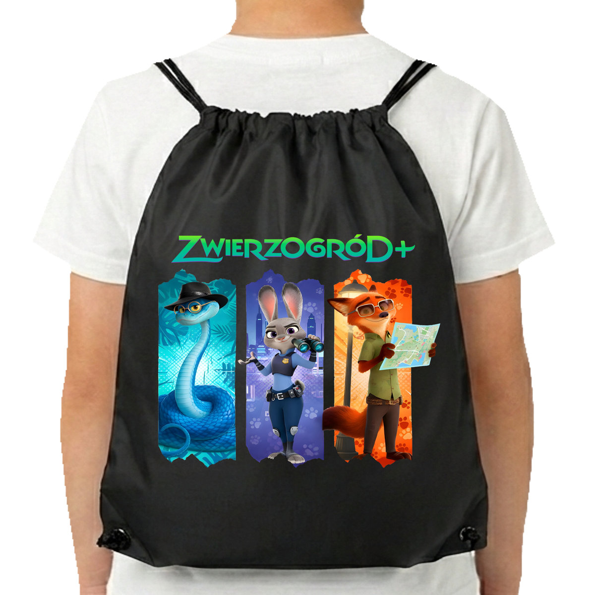 Zwierzogród Plecak Zootopia Worek Szkolny Na Buty Miejski Czarny P398 ...