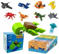 ZWIEŻĘTA MORSKIE OCEANICZNE KLOCKI FIGURKKI LUDZIKI PUZLE 3D ZESTAW 10