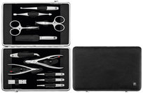 Zwilling Twinox, Zestaw do manicure  – czarne, skórzane etui, 12 elementów - Czarny Zwilling Beauty