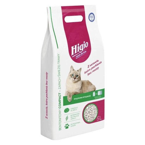 Zdjęcia - Żwirki dla kotów Żwirek Dla Kota Bentonitowy Zapach Świeżej Trawy Higio Compact 5 L