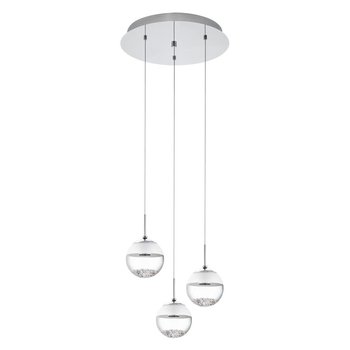 Zwis kryształowy EGLO, Montefio 1, biało-srebrny, LED, 3x5W - Eglo