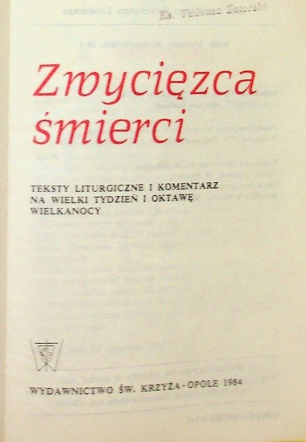 Zwyci Zca Mierci - Opracowanie Zbiorowe | Książka W Empik