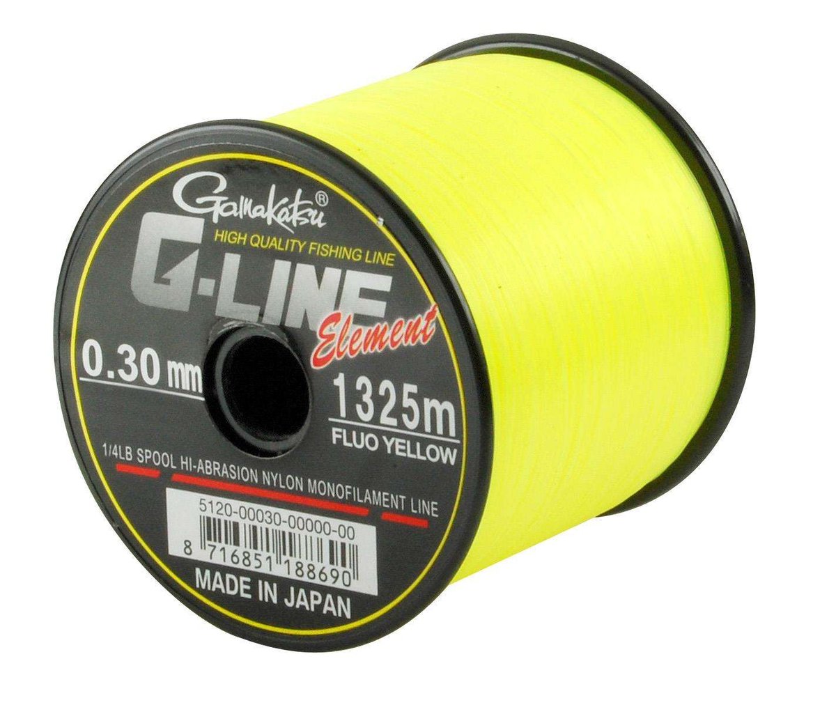 Fil De Pêche Gamakatsu G-Line Element - Marron Foncé 0,30mm - 6,8kg - 1325m - Grande Bobine NEUF
