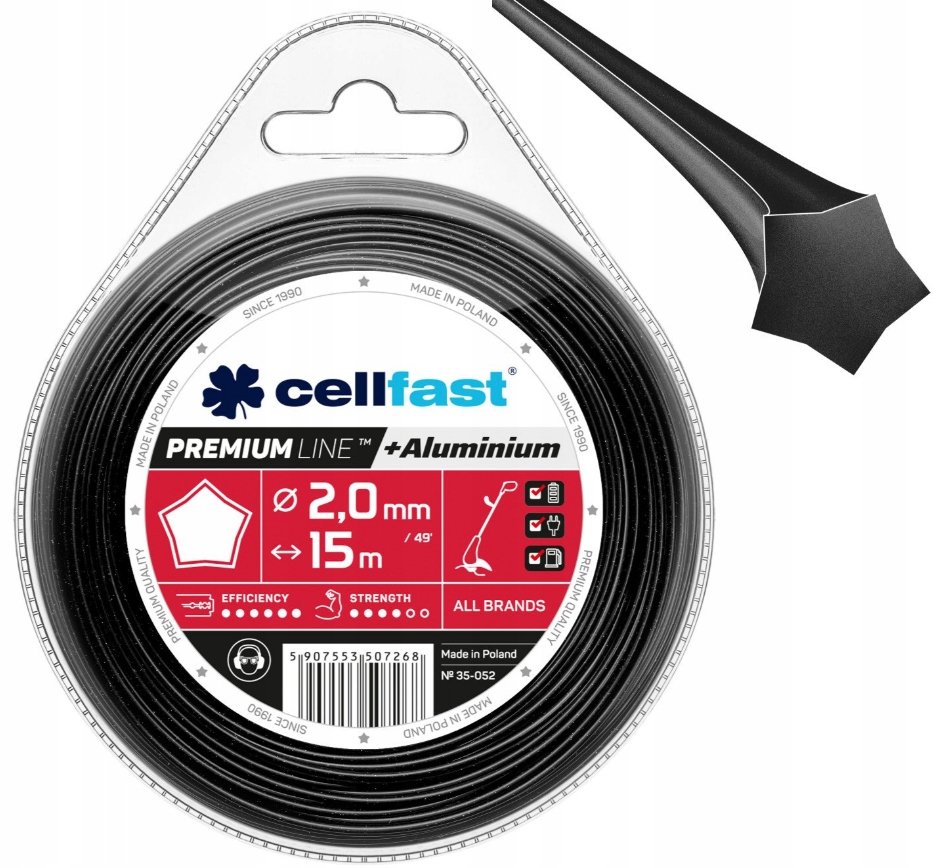 Żyłka tnąca CELLFAST Premium, 2,4x90 m