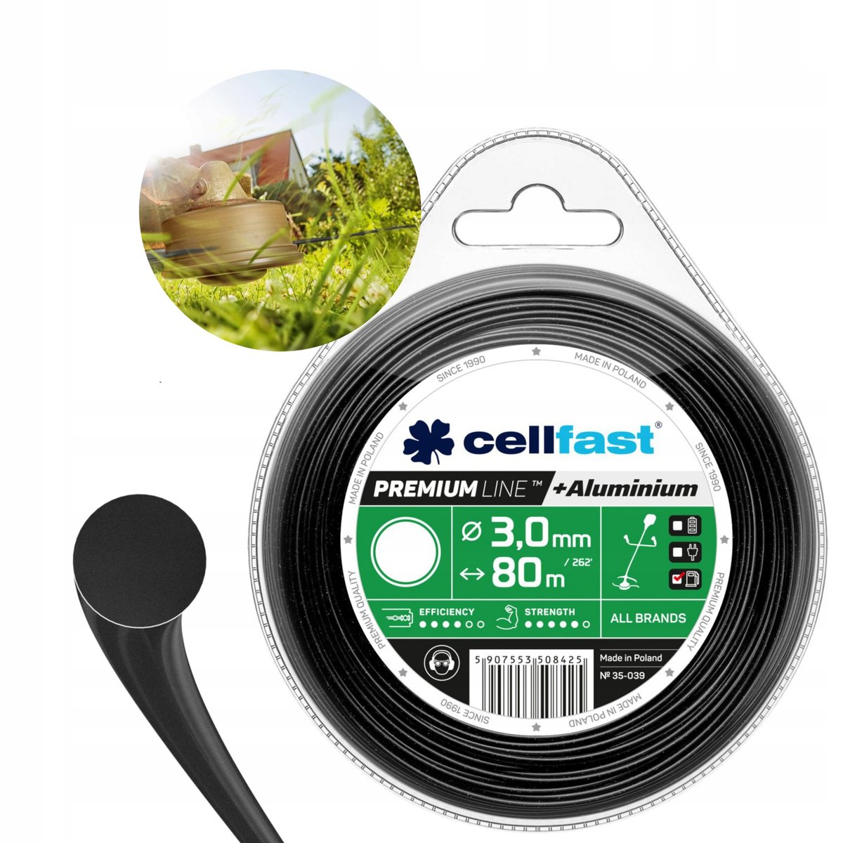 Żyłka tnąca CELLFAST Premium, 3x80 m
