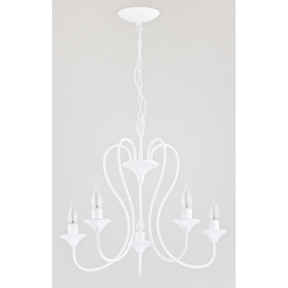 Фото - Люстра / світильник Alfa Żyrandol  Unity, biały, 5x40W, 82x51 cm 