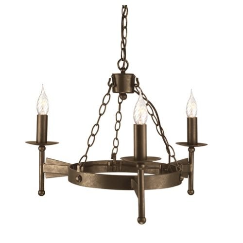 Zdjęcia - Żyrandol / lampa Elstead Lighting Żyrandol  Cromwell, brązowy, 3x60W, 49x60 cm 