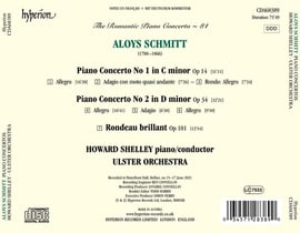 Aloys Schmitt: Romantic Piano Concerto Volume 84 - Shelley Howard