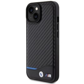 BMW BMHCP15S22NBCK iPhone 15 6.1 czarny/black Leather Carbon - BMW