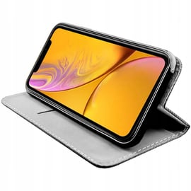 Etui Z Klapką Do Iphone Xr Czarne Zamykane Magnetyczne Kabura