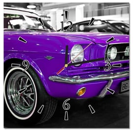 Zegar 30x30cm Fioletowy Ford Mustang - ZeSmakiem | Sklep