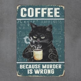 Targa In Metallo Retrò WEIMEILD Con Scritta Umoristica 'Grumpy Bear Coffee', 20x30 Cm, Decorazione Per Pub E Garage - 3