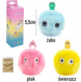 3x Interaktywna Piłka dla kota z dźwiękiem Żaba Świerszcz Ptak +