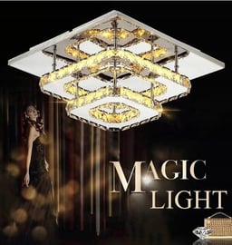 けこ様 Lampa sufitowa LED Wobako Tokio złoty biały plafon żyrandol