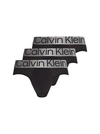 CALVIN KLEIN MAJTKI MĘSKIE SLIPY HIP BRIEF 3PK BLACK