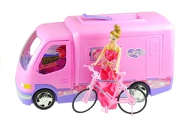 Camper Camping Różowy Pojazd D - Lean Toys