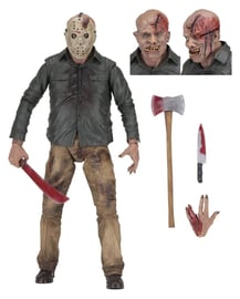 特撮 Neca - Figurine - Friday 13th - Jason Voorhees final Chapter Battle Damaged - 0634482397886 friday the 13th the final chapter - jason - figurka 1/4 46cm