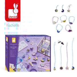 Janod, Zestaw kreatywny do tworzenia biżuterii z żywicy, Galaktyka