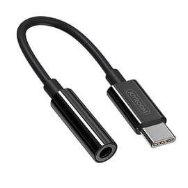 Adapter USB Typ-C - Jack 3.5 mm + USB Typ-C - czarny