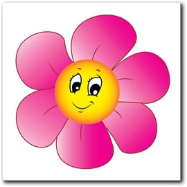 kwiatek, wesoły obraz do dziecinnego pokoju - PR01878