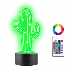 Lampka Nocna 3D LED Kaktus Rolina Prezent - Plexido | Sklep EMPIK.COM