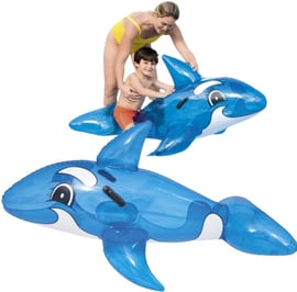 入浴用たんか　マナティー　青 Materac dmuchany wodny PONTON DELFIN 157cm DUŻY do pływania wody