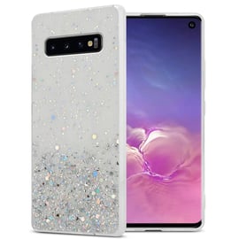 Pokrowiec Do Samsung Galaxy S10 PLUS Etui w Przezroczysty z Brokatem Glitter Obudowa Case Cover TPU Cadorabo Cadorabo Sklep EMPIK.COM