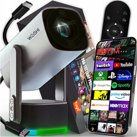 PROJEKTOR RZUTNIK BEZPRZEWODOWY FULL HD 1920×1080p SMART TV ...
