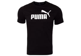 Puma, Koszulka sportowa T-SHIRT XXL, Sport TEE Sklep BLACK LOGO ESS rozmiar 586666 | - Puma męska, 01 XXL