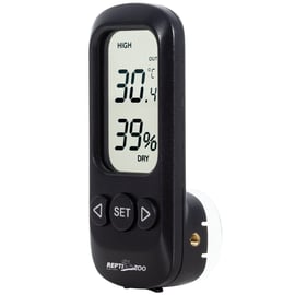 REPTIZOO Digital Thermo-Hygrometer - Black