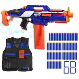 【本物新品保証】 Zestaw Pistolet + CS-18 Rapidstrike Elite N-Strike Nerf トイガン