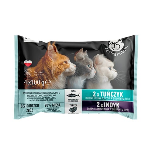 Pet Republic Dla Kota Drobno Siekane Kawałki W Delikatnym Sosie Z