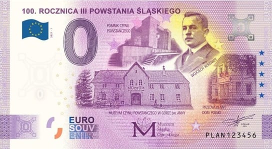 0 Euro 100. Rocznica III Powstania Śląskiego Mennica Gdańska
